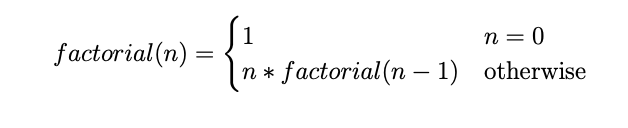 The mathematical representation of the factorial function.